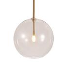 Pendente Scettro Bronze 30cm Para 1xg4 Vidro Transparente Biv