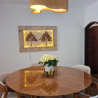 Pendente Semi Cilíndrico Madeira 120 Cm Freijó