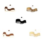 Pendente Semi Cilíndrico Madeira 120 Cm Preto