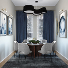 Pendente Semi Cilíndrico Madeira 120 Cm Preto