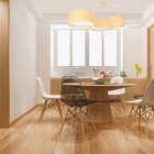 Pendente Semi Cilíndrico Madeira 75 Cm Marfim