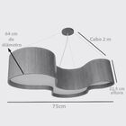 Pendente Semi Cilíndrico Madeira 75 Cm Mel