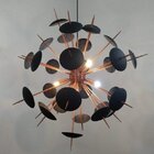 Pendente Shangai 80cm Isadora Design Cobre/preto Fosco