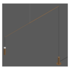 Pendente Sindora Dcd01154 192×120×250cm Metal Dourado Fosco L