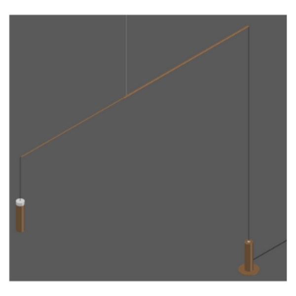 Pendente Sindora Dcd01154 192×120×250cm Metal Dourado Fosco L