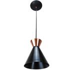 Pendente Sinus 4001 Preto  C/ Cobre/1