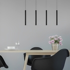 Pendente Slim Luxo Linear Tubular Moderno P/4 Mini Dicroicas