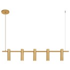 Pendente Slim Luxo Linear Tubular Moderno P/5 Dicroicas - 1,0