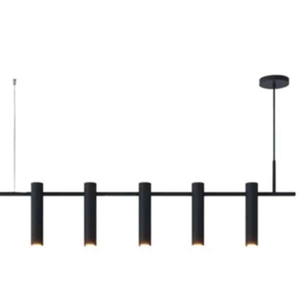 Pendente Slim Luxo Linear Tubular Moderno P/5 Dicroicas - 1,0