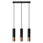 Pendente Slim Luxo Tubular Bicolor  Moderno P/3 Dicroicas  -