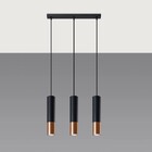 Pendente Slim Luxo Tubular Bicolor  Moderno P/3 Dicroicas  -