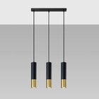 Pendente Slim Luxo Tubular Bicolor  Moderno P/3 Dicroicas  -