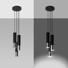 Pendente Slim Moderno Bicolor Linear Tubular P/3 Dicroicas -