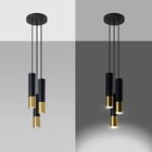 Pendente Slim Moderno Bicolor Linear Tubular P/3 Dicroicas -