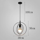 Pendente Slim Moderno Geométrico 3 Círculos P/ 1 Lâmpada E27