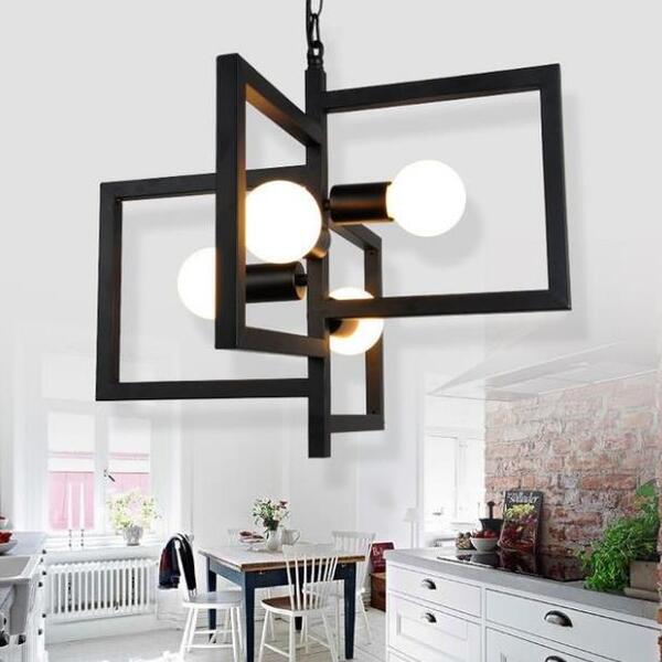 Pendente Slim Moderno Metálico Geométrico Est. Industrial P/4