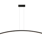 Pendente Slim Moderno Perfil Curvo Led Integrado 1,20m - Preto