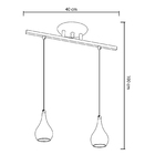 Pendente Sobrepor 5512 P/ 2 Lâmp Gu10 - Azul - Mm Iluminação