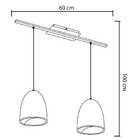 Pendente Sobrepor 7742 P/ 2 Lâmp E27 - Branca - Mm Iluminação