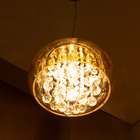 Pendente Soho ambar Bella 22x12cm 1xG9 pd007am ST482