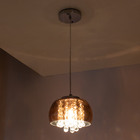 Pendente Soho cobre transparente Bella 22x12cm 1xG9 pd007co S