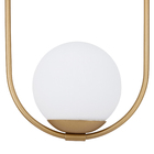 Pendente Sole Oval Simples Verti. Dourado Fosco Canopla Pequena