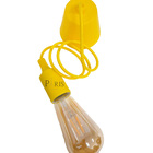 Pendente Soquete 1e27 Silicone Amarelo