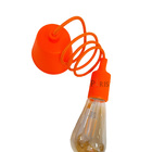 Pendente Soquete 1e27 Silicone Laranja