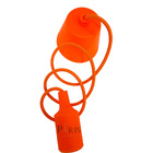 Pendente Soquete 1e27 Silicone Laranja