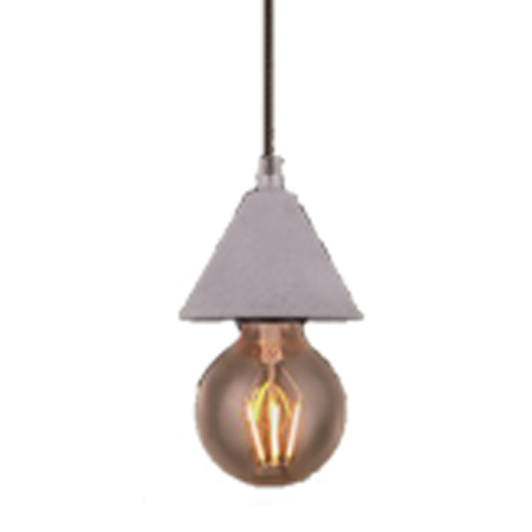 Pendente Soquete Cimento Concreto Triangular 1e27 Ds2330 Delis