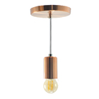 Pendente Soquete Copinho E27 + Led 2w G45 Rose Gold