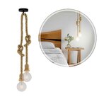 Pendente Soquete Duplo Rustico De Corda 2xe27 Lpcr22 St2972