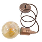 Pendente Soquete E27 Alumínio Liso Bronze