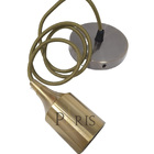 Pendente Soquete E27 Alumínio Liso Bronze Verde