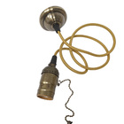 Pendente Soquete E27 Alumínio Retrô Com Interruptor Bronze Ve