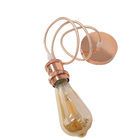 Pendente Soquete E27 Alumínio Retrô Ouro Rose