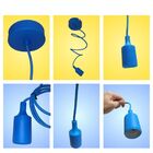 Pendente Soquete Em Silicone Azul