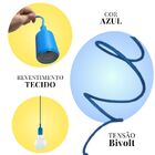 Pendente Soquete Em Silicone Azul