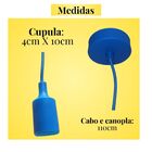 Pendente Soquete Em Silicone Azul