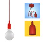 Pendente Soquete Em Silicone Vermelho