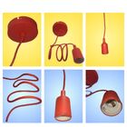 Pendente Soquete Em Silicone Vermelho