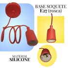 Pendente Soquete Em Silicone Vermelho