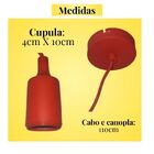 Pendente Soquete Em Silicone Vermelho