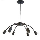 Pendente Spider 6 Lâmpadas Emalustres Preto