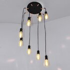 Pendente Spider Preto e Cobre para 8 Lâmpadas E27