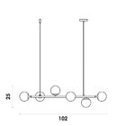 Pendente Spirit Dourado 92cm Led 18w 3000k Bivolt Hm025 Bella