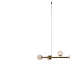 Pendente Spirit Dourado 92cm Led 18w 3000k Bivolt Hm025 Bella