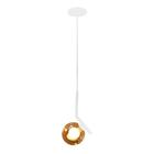 Pendente Spirit Vertex Cor Branco Com Globo Âmbar Para 1 Lâmp