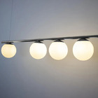 Pendente Spot Line Hills Trilho 5 X G9 Preto Com Globo Jatead