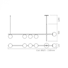 Pendente Spot Line Hills Trilho 5 X G9 Preto Com Globo Jatead